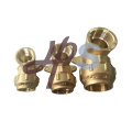 brass compression fittings for PE pipe wall plate elbow